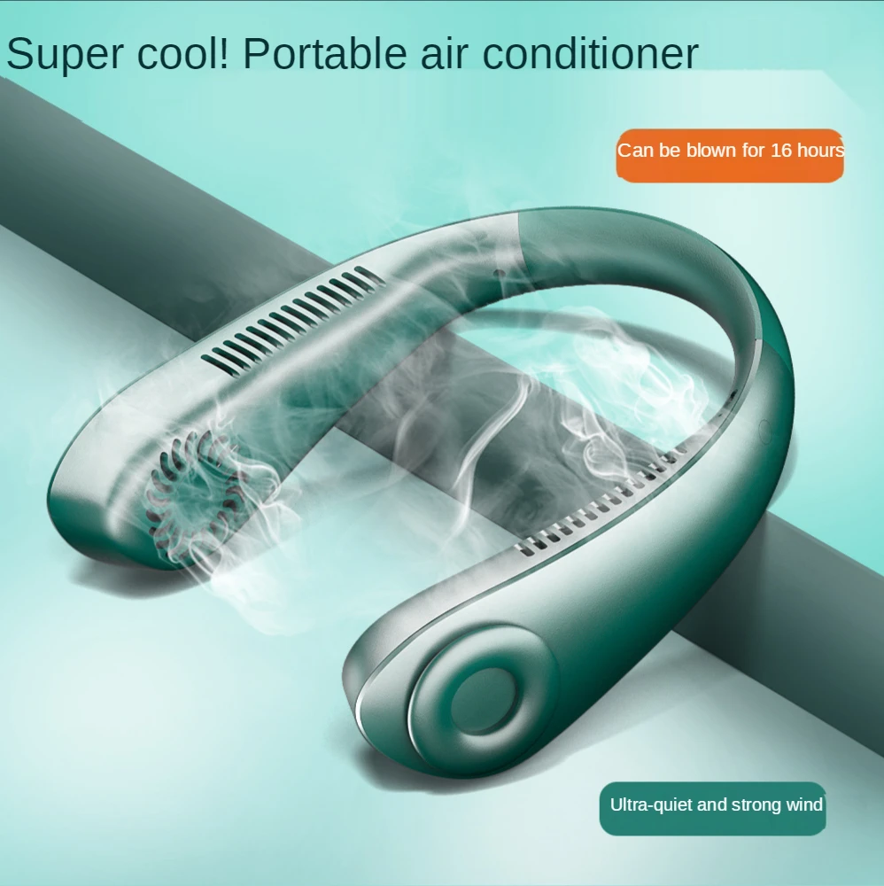 

Mini Neck Fan Portable Bladeless USB Rechargeable Mute Sports Fans for Outdoor Ventilador Portatil Abanicos Cooling