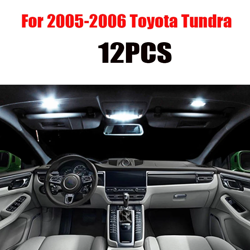 

For 2000-2019 Toyota Tundra White car accessories Canbus Error Free LED Interior Light Reading Light Kit Map Dome License Lamp