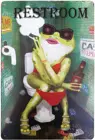 Знак уборной забавная лягушка курительная Питьевая для бара паба спальни Декор ванная комната Искусство Настенная Доска