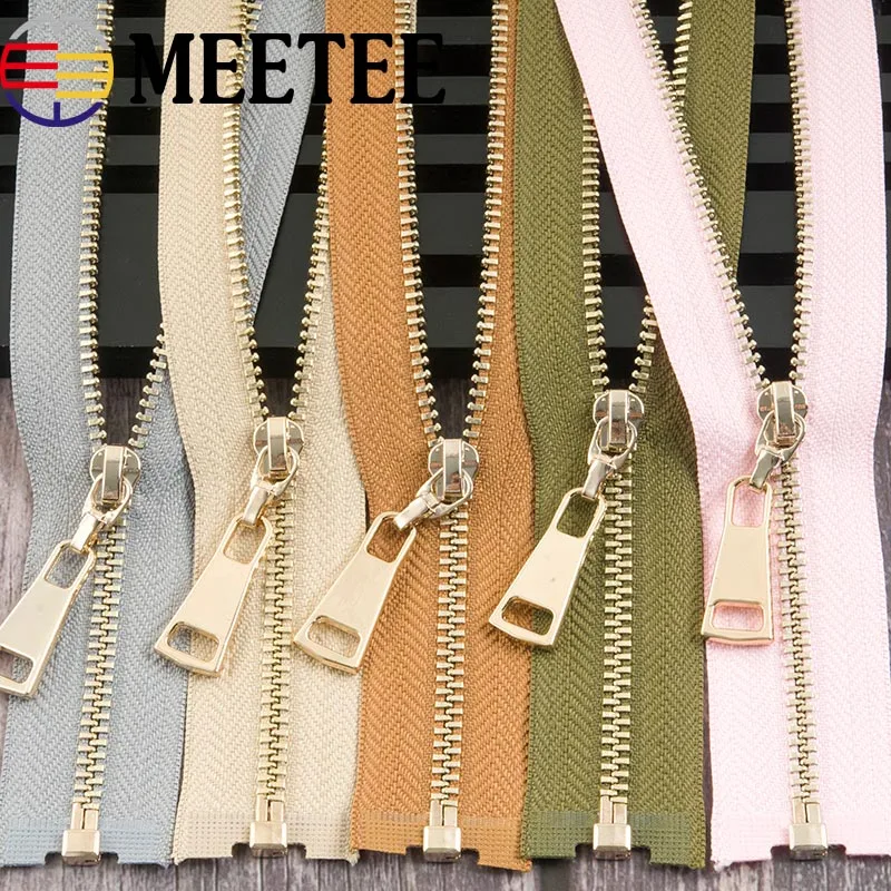 1pc 3# 40cm 70cm Lightgold Open end Metal Zipper for Sewing Jacket Skirt Cremalleras DIY Garment Accessories|Молнии| |