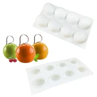 8 cavity round ball shape silicone cake mold mousse dessert mould bomb shape cake mold cake decorating tools pastry baking pan
