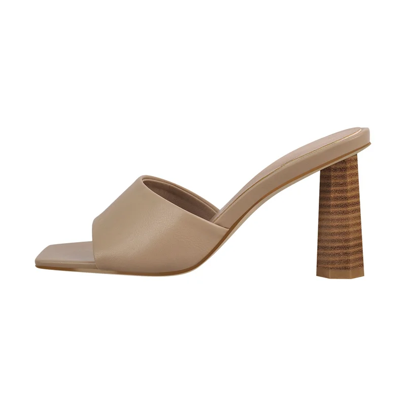 Женские босоножки Onlymaker из мягкой искусственной кожи матовые белые цвета хаки с