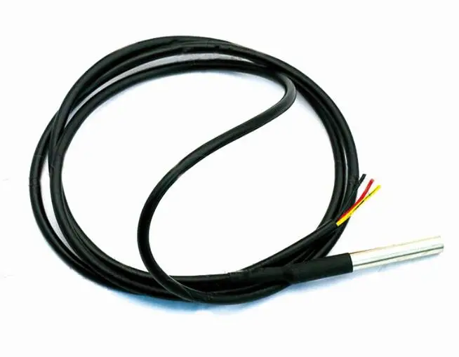 DS18b20 Cable 1 шт. DS1820 посылка из нержавеющей стали, водонепроницаемый датчик температуры DS18b20, датчик температуры 18B20 для Arduino - Цвет: DS18b20 Cable