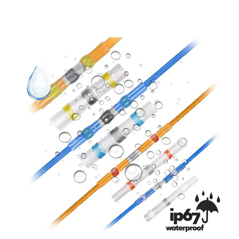 30/50/100 шт. желтые изолированные водонепроницаемые стыковые разъемы для проволоки