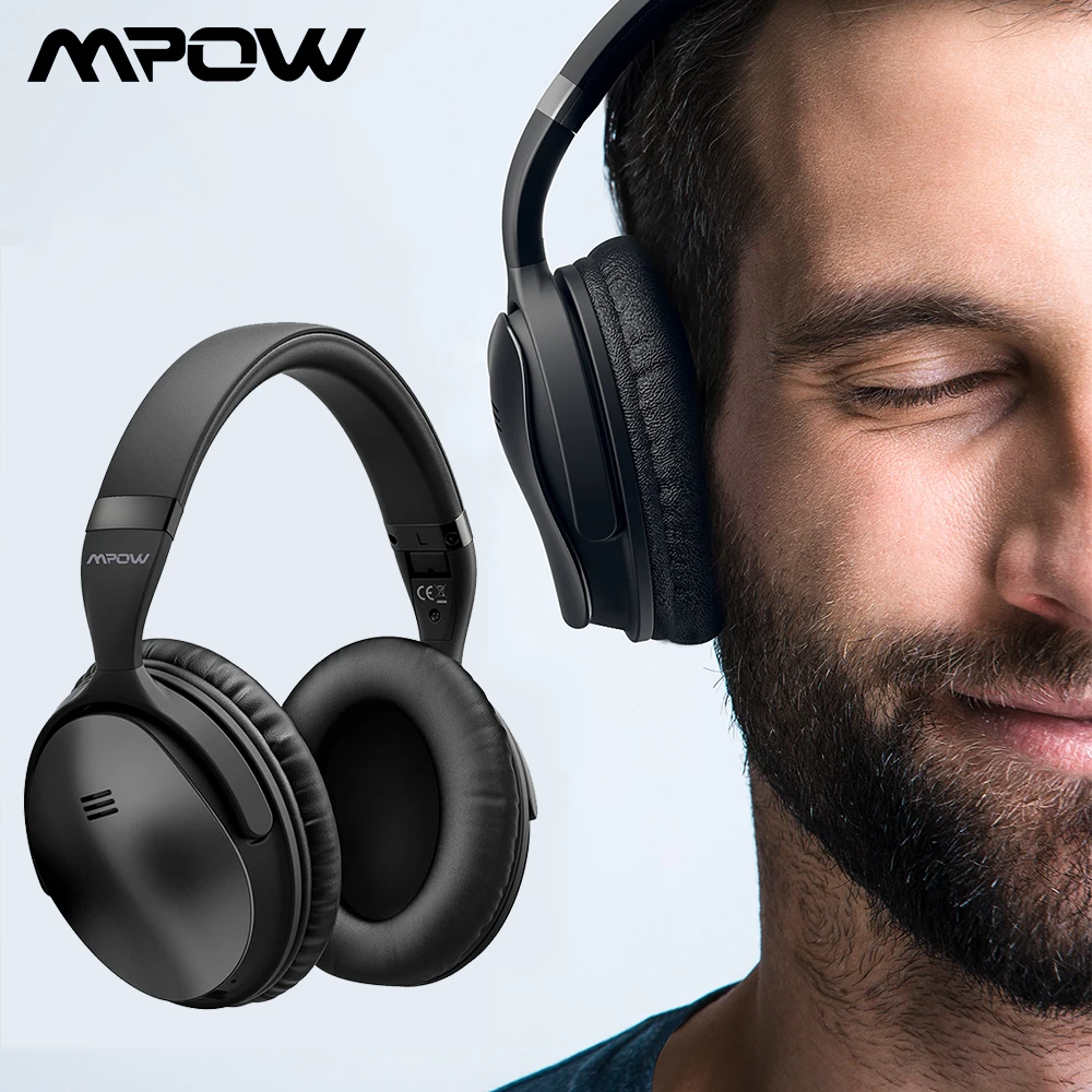 Mpow H5 Беспроводной Bluetooth наушники с микрофоном Active Шум отмена наушников с сумкой для ПК ТВ смартфон