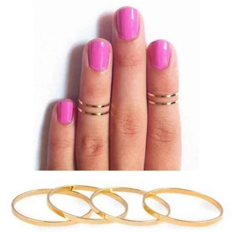 

jewelry wholesale party punk common short thin alloy finger ring diameter gold and silver color for women men