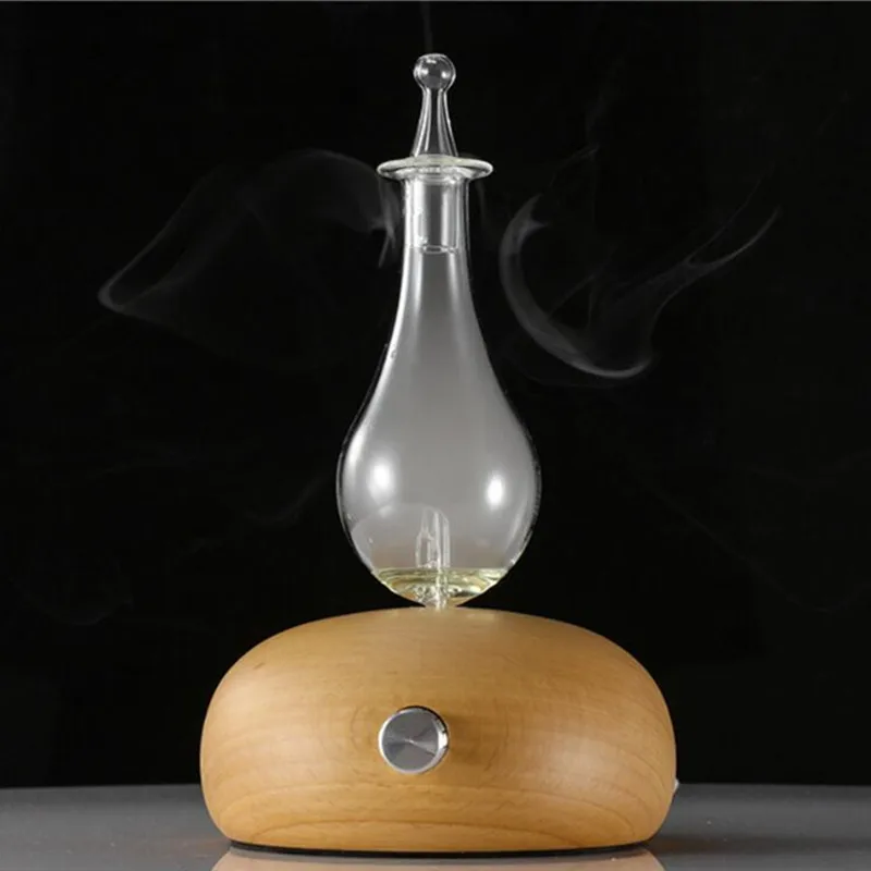 

Waterless Aroma Diffuser Scent Nebulizer Fragra Aromatherapy Essential Oils Diffuser Without Water Wood Glass Vaporizer For Home