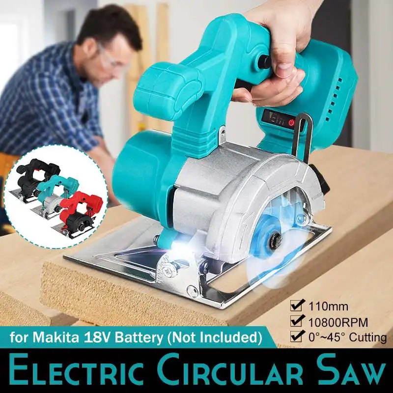 

10800RPM Electric Circular Saw 180mm Power Tools Dust Passage Multifunction Cutting Machine For Makita 18V Battery
