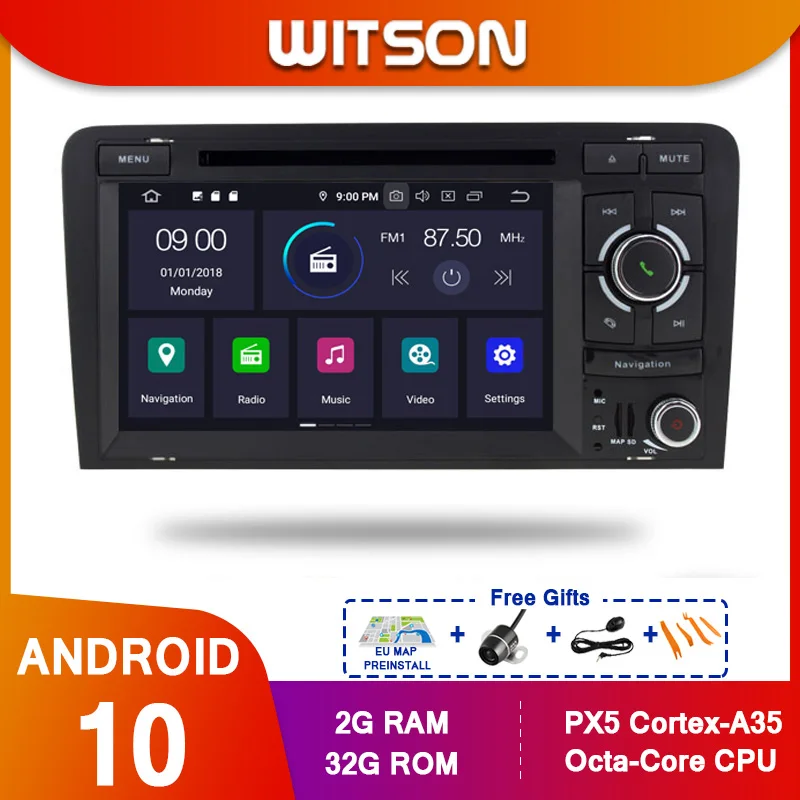 WITSON Android 10 0 Octa core PX5 автомобильный Dvd GPS-плеер для AUDI A3 4 Гб ОЗУ 64 ПЗУ Автомобильный