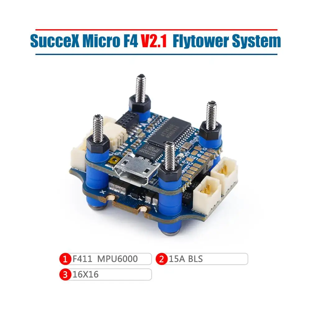 

IFlight SucceX микро F4 V2.1 15A 2-4S полета башня Системы (MPU6000) с микро-F4 V2.1 FC/микро 15A 4-в-1 ESC(w/разъем) для видом от первого лица