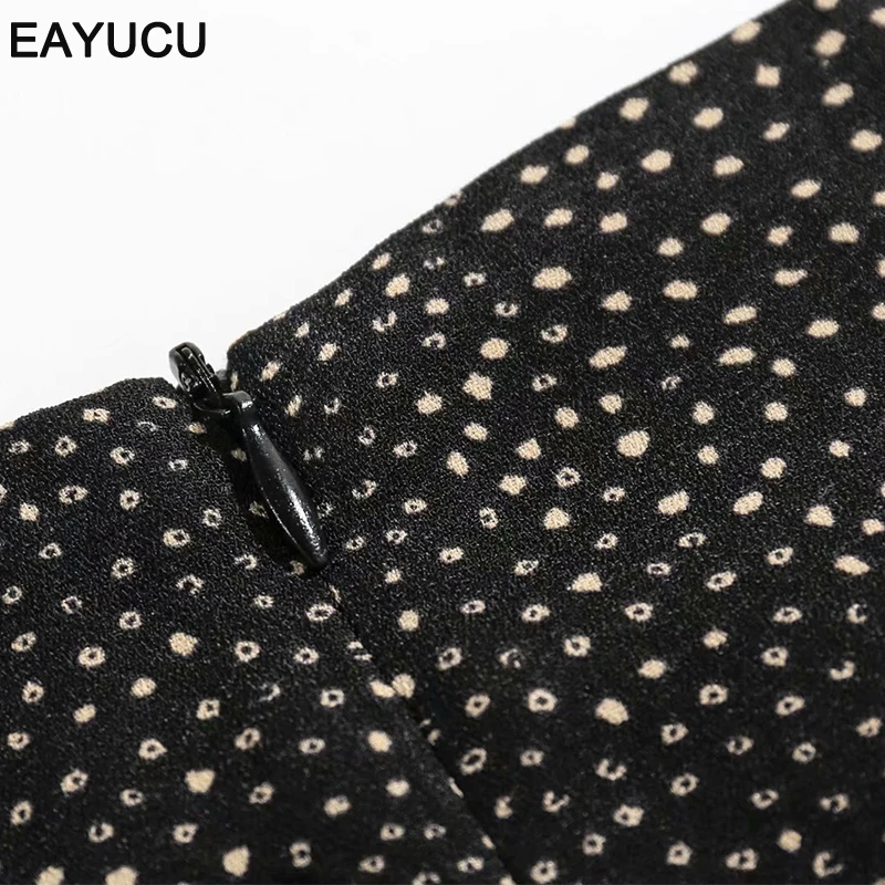 

EAYUCU Elegant polka dot skirt women new spring summer high waist A line knee-length female skirts women bottoms EB014