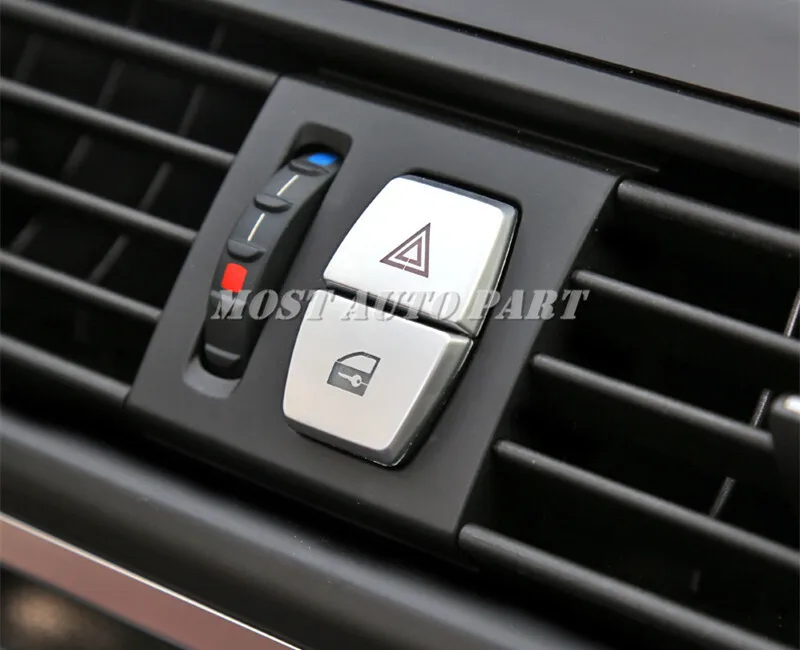 Внутренняя консоли Предупреждение лампа Кнопка Накладка для BMW серий 7 F01 F02 2009 2015