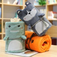 soft warm coral fleece blanket cartoon winter bed sheet sofa blanket light thin mechanical wash travel bedspread bedding quilts