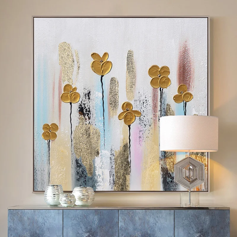 

Hand-painted Abstract Oil Painting Modern Minimalist Dining Room Entrance Decorative Painting Paintings Creative Light Luxury Go