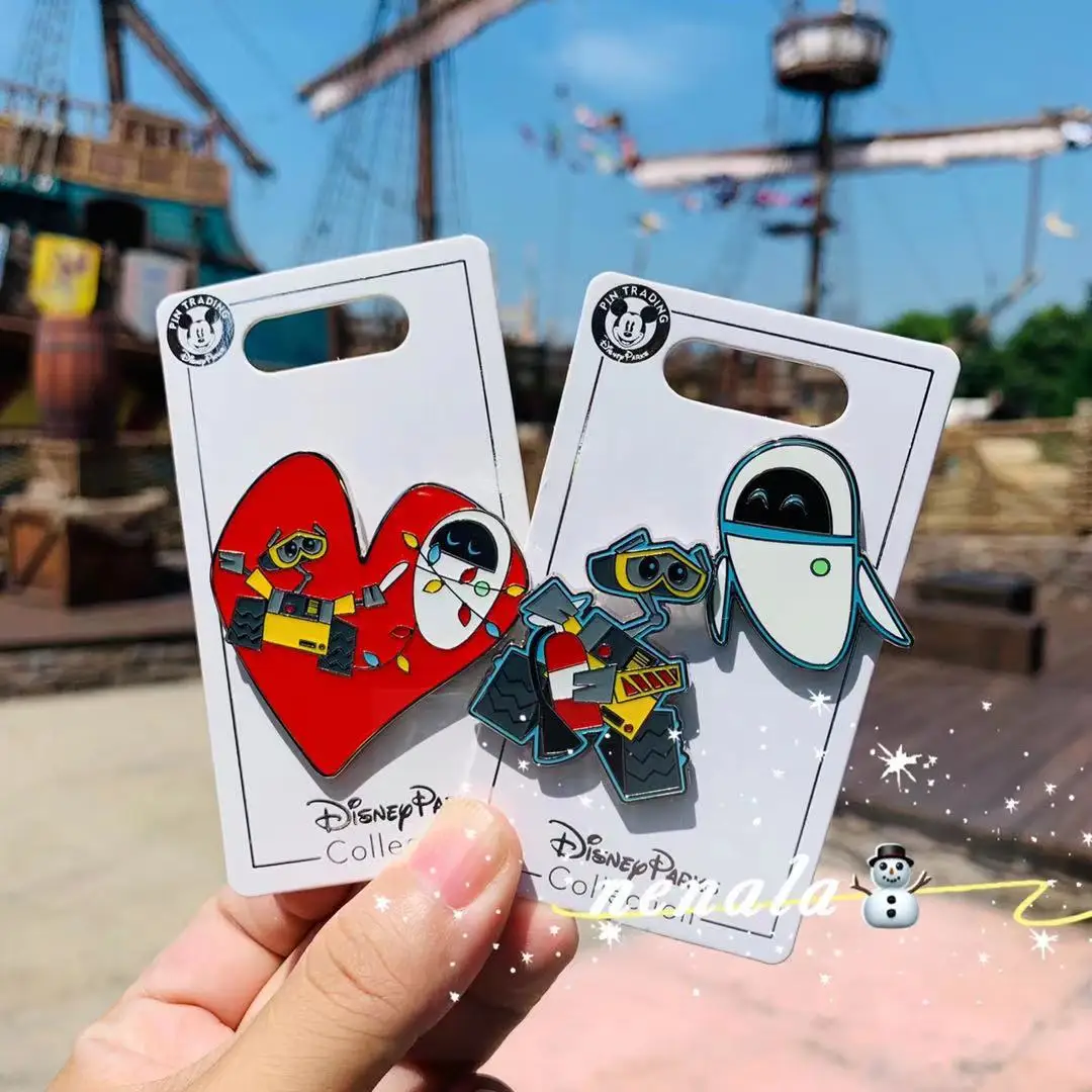 

Bandai Cute Q Version Walles EVE Cartoon Collection Badge Brooch Action Figures Collect Gifts Toys