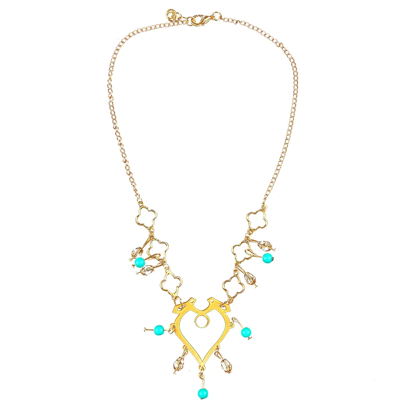 Necklace Индийский фильм костюм Аладдина Принцесса Жасмин ожерелье для косплея Серьги Костюм для взрослых женщин на Хеллоуин карнавальный наряд реквизит подарок - Цвет: Necklace