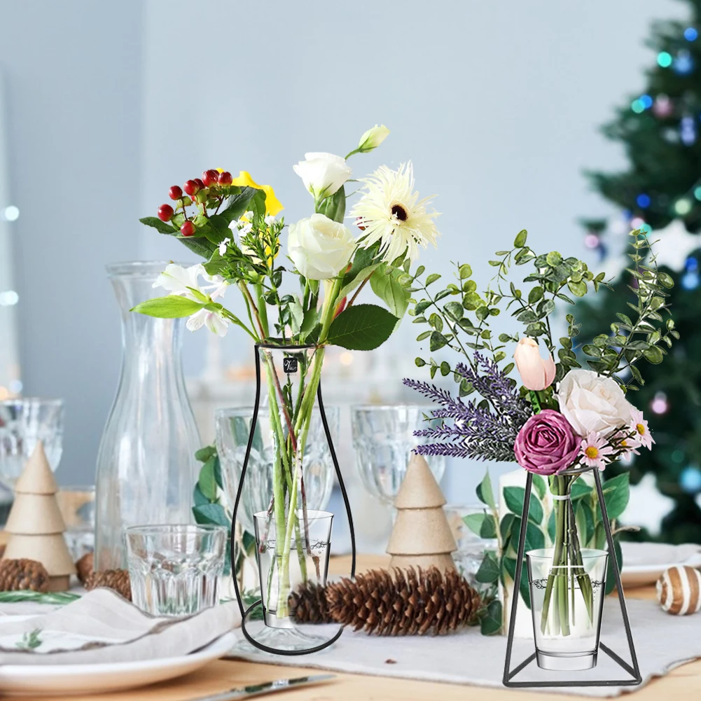 Ретро железная линия Настольная Ваза с цветами реквизит для фотографии в