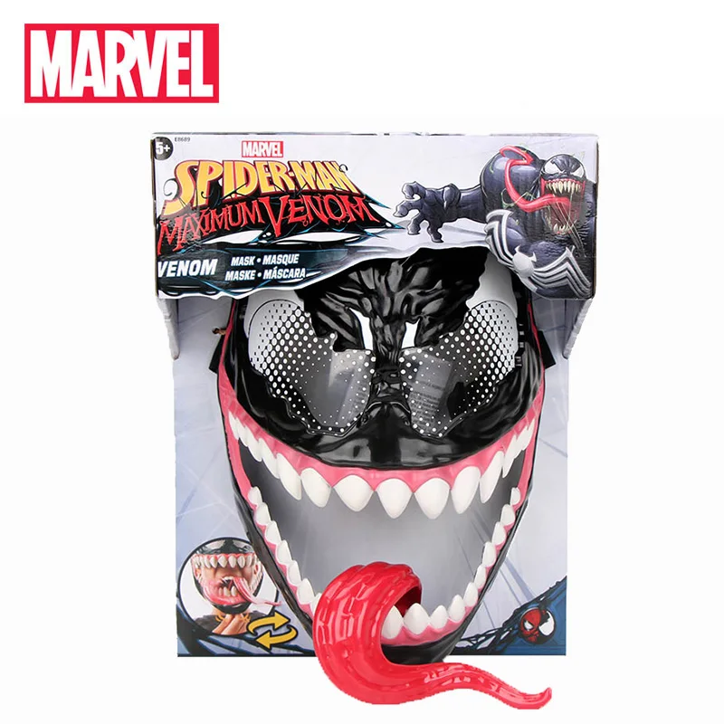 Новая маска Человек паук яд с длинным языком косплей Эдвард Брок темный