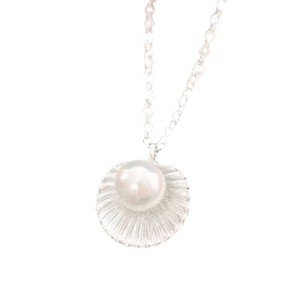 The Necklace Korean Version Of A Simple Choker Clavicle Shell Pearl Pendant Exquisite Jewelry Chain Pendants Oorbellen | Украшения и