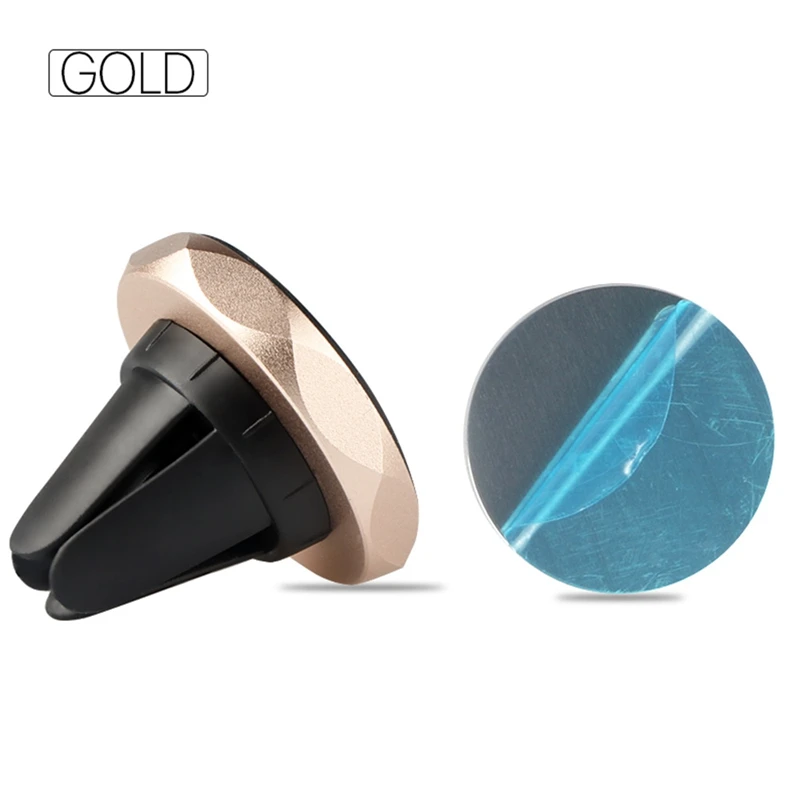 Gold Rhombus Магнитный автомобильный держатель для телефона, держатель для приборной панели, подставка для телефона, кронштейн для IPhone xs max, для huawei P20 Lite, магнитный держатель на вентиляционное отверстие - Цвет: Gold Rhombus