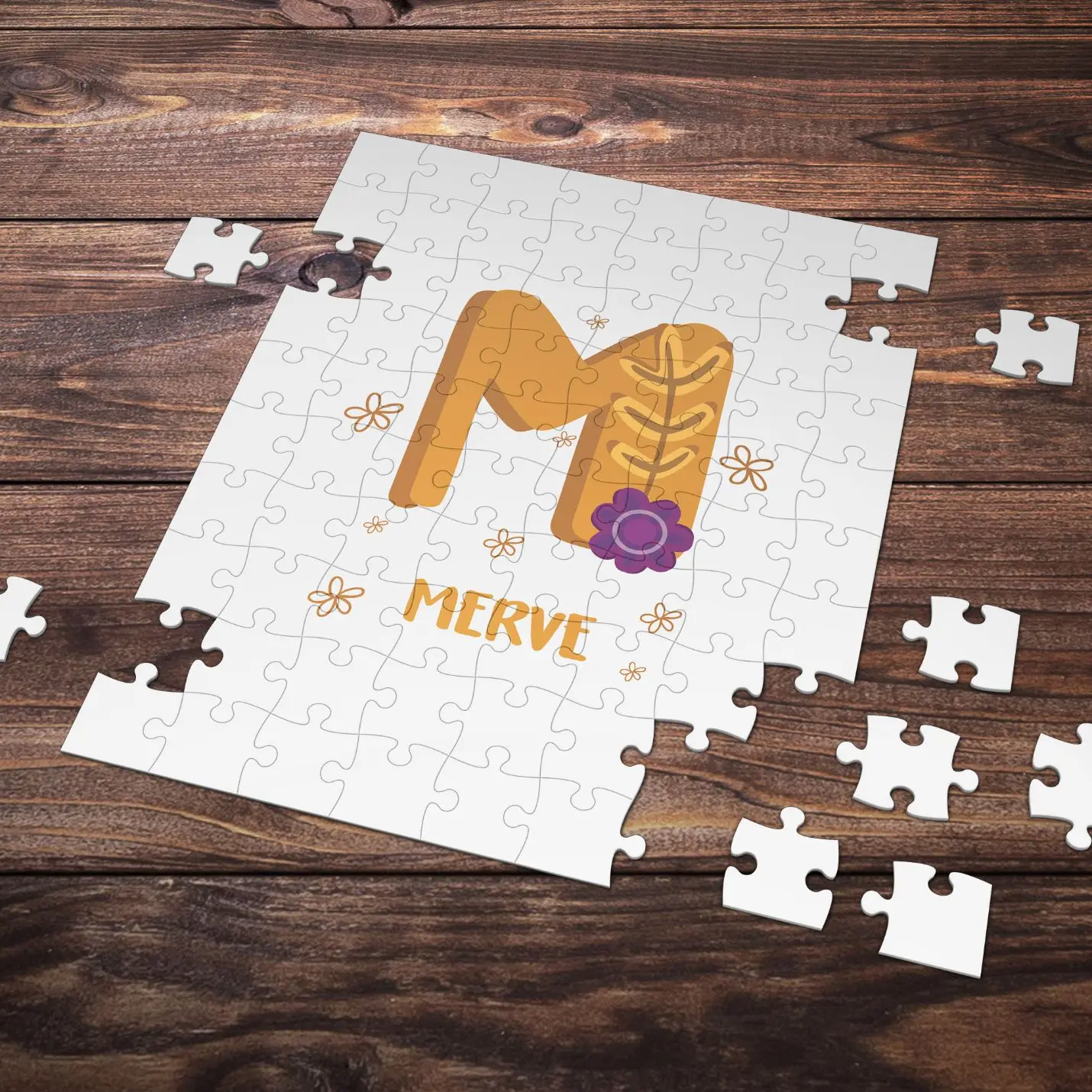 

Personalized Letter M Styled Puzzle is