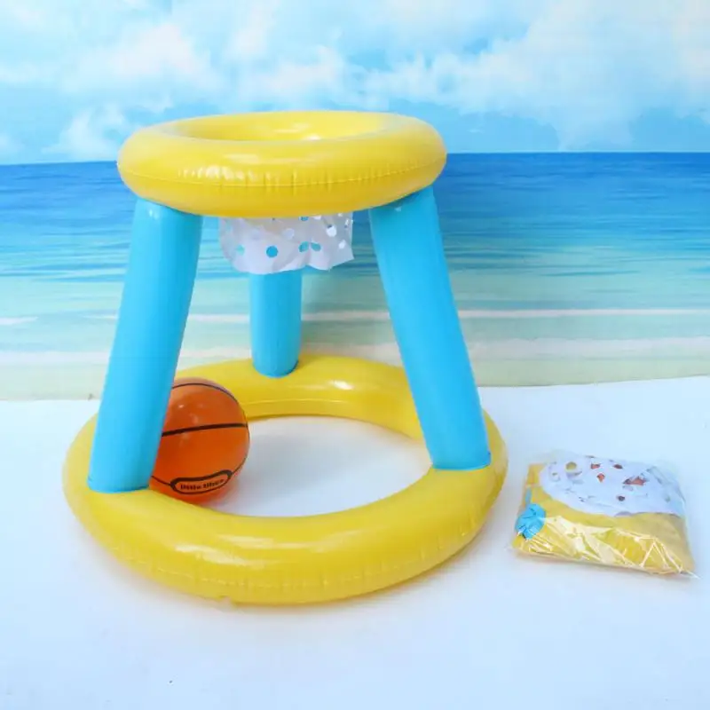 2021 Summer Floating Hoop Ring Inflatable Water Sports Funny Basketball Toss Game Swimming Rings Children Pool Toy | Спорт и