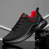 fashion mens sneakers breathable mesh mesh running shoes lightweight lace up male sneakers comfortable outdoor sports gym shoes