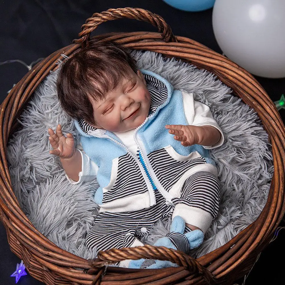 

Супермягкая кукла с памятью 50 см, куклы с волосами из корней, силиконовая ткань для тела, Реборн, детские игрушки, подарок на день ребенка