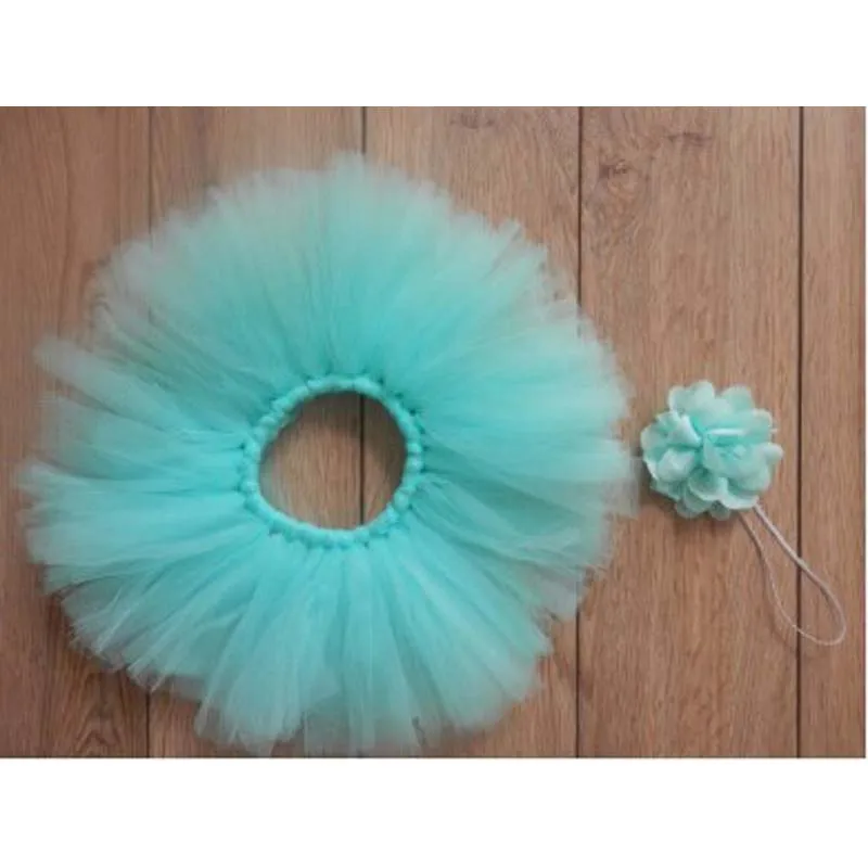 Юбка пачка для маленьких девочек и повязка на голову в цветочек комплект