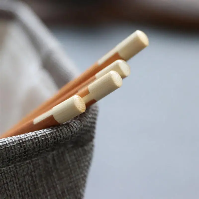 

5 Pairs Japanese Style Bamboo Wood Long Chopsticks Creative Pointed Head Non-slip Chopsticks Tableware for Home Restaurant