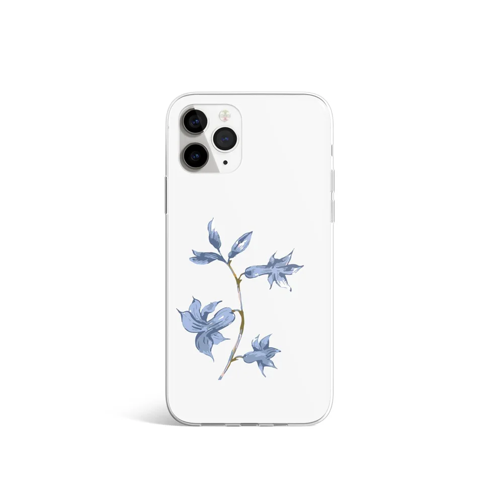 Blue-violet Watercolor Flower Printing Phone Case For iPhone 11 Pro 11Pro Max 8 7 Plus X XS MAX SE 2 2020 XR Back Coque Shell | Мобильные