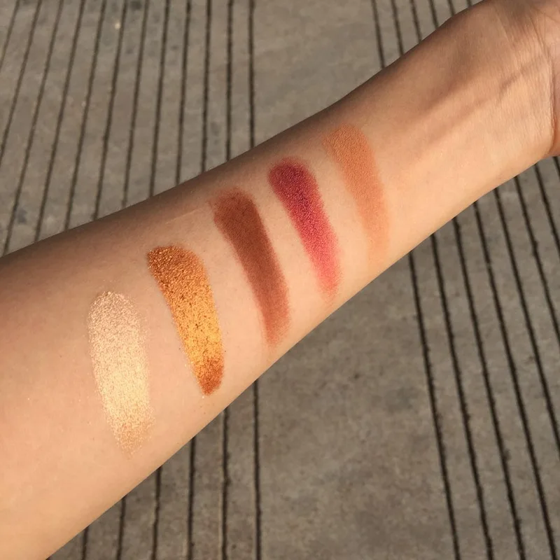 5-цветный мини закат диск для теней городские тени век 5-цветные стойкий макияж |