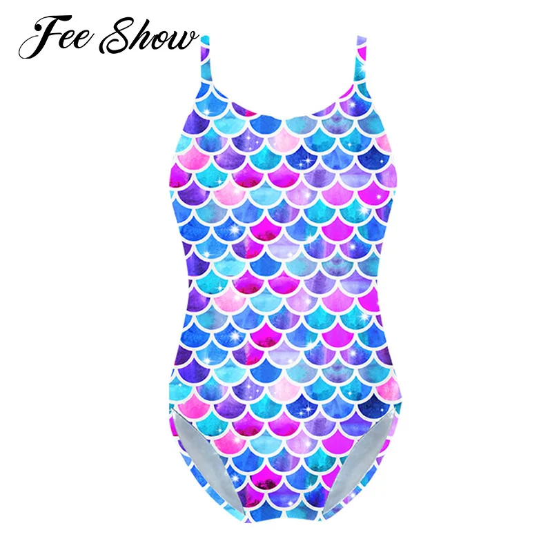 

Слитные купальники для девочек, купальные костюмы для серфинга, купальник с разноцветным рисунком рыбной чешуи, купальный костюм для детей,...