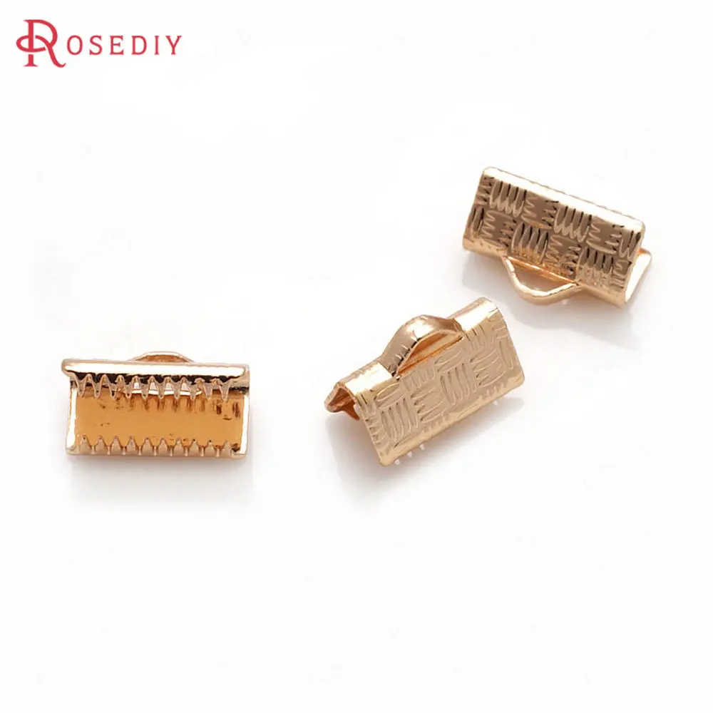 Оптовая продажа ширина 10 мм античная бронза прямоугольные медные концевые