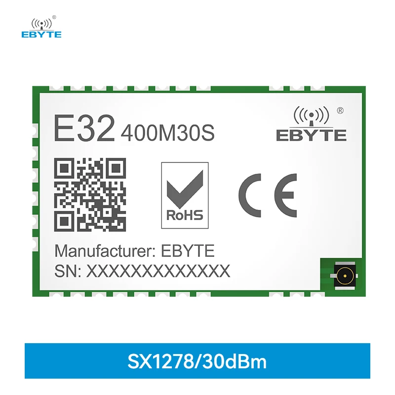 

SX1278 Lora Wireless Module 433/470MHz 10km Long Range E32-400M30S IPEX/Stamp Hole Antenna SPI LoRa Spread Spectrum Module