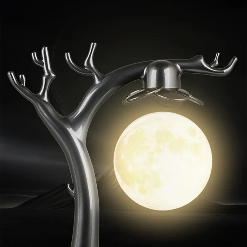 저렴한 새로운 디자인 자기 부상 소리, 달 고대 나무 매달린 블루투스 스피커 부동 3D 인쇄 달 램프 휴일 선물