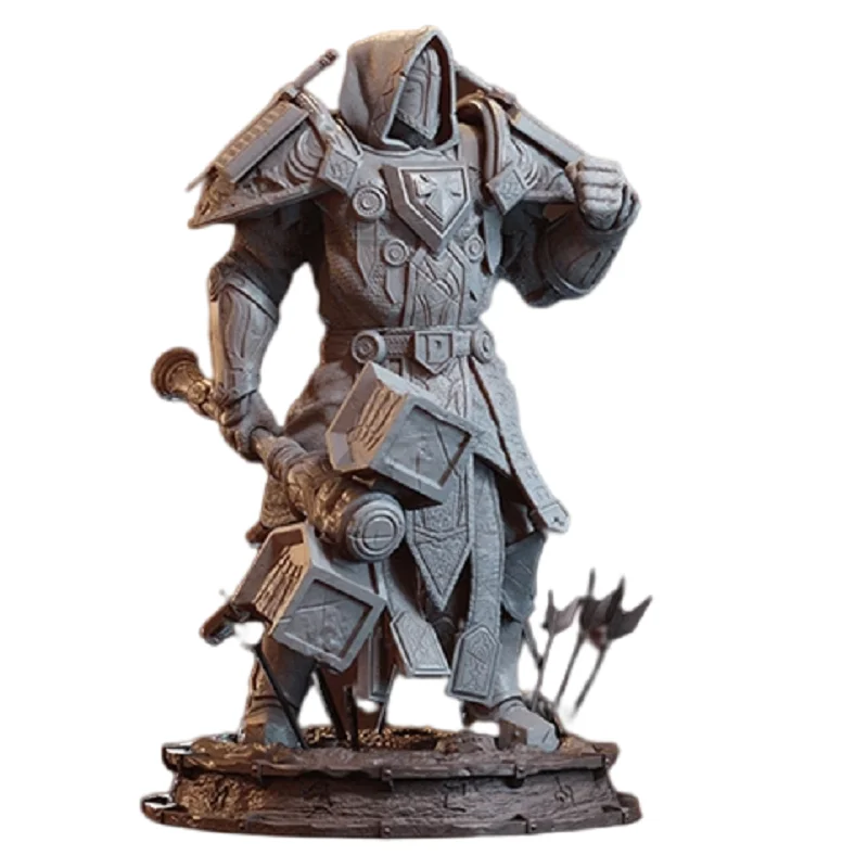 

12cm 20cm Garage Kit GK The Paladin Figure Game Characters White Model Unpainted Gift of For Modeler And Gamers A096