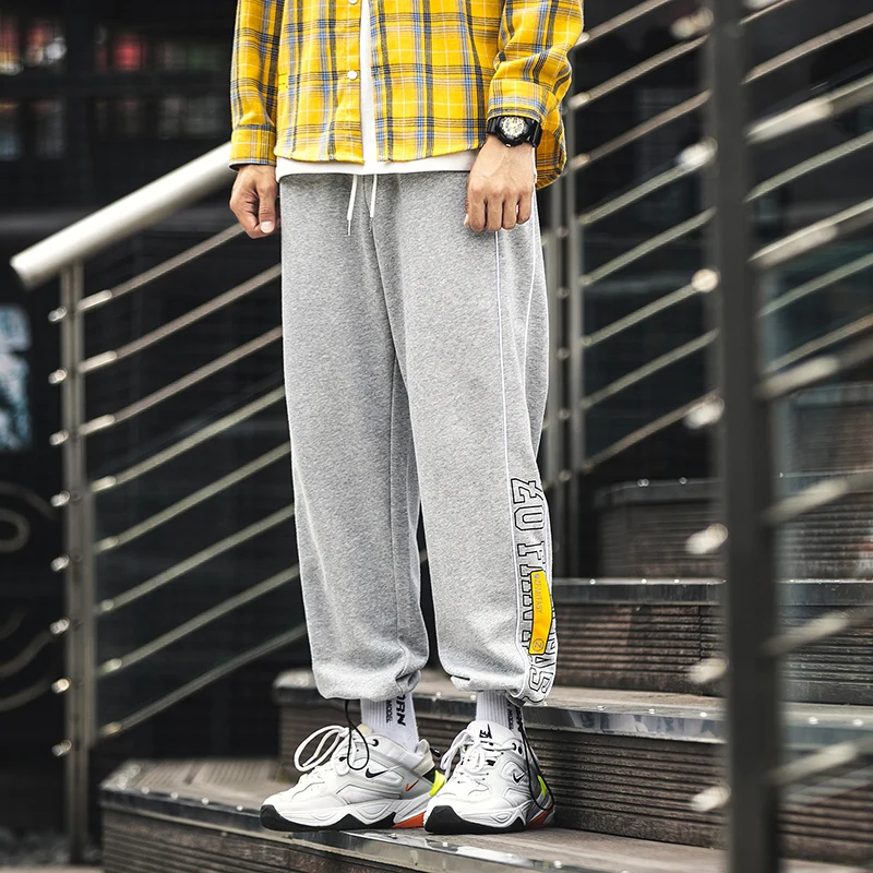 Штаны для бега мужские повседневные свободные спортивные штаны 2019 новые модные