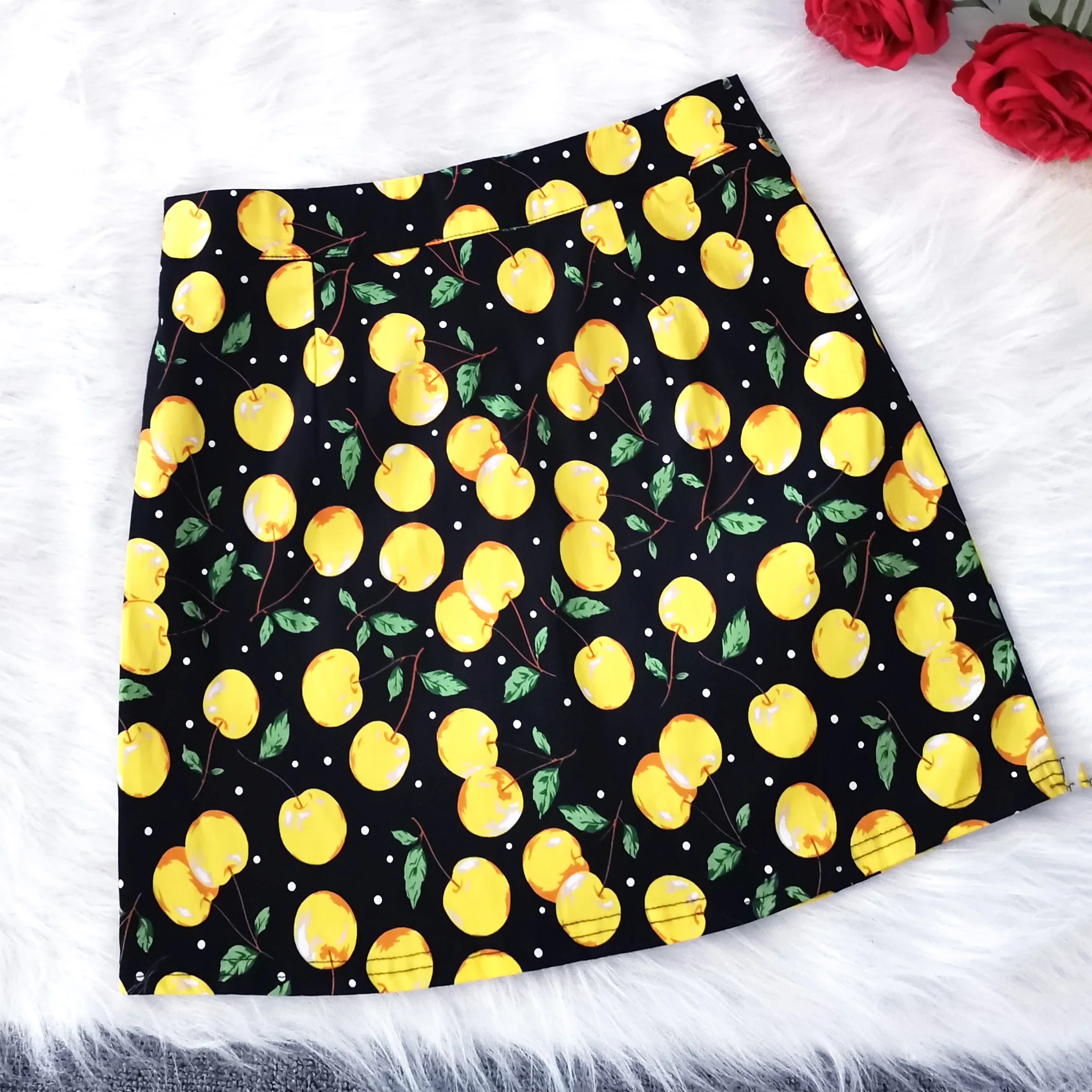 Мини юбка с завышенной талией в стиле ретро|Женские юбки| |