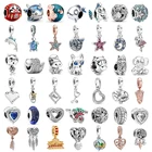 Браслет Pandora женский с бусинами, браслет с животными, черепаха, слон, подходит для украшения