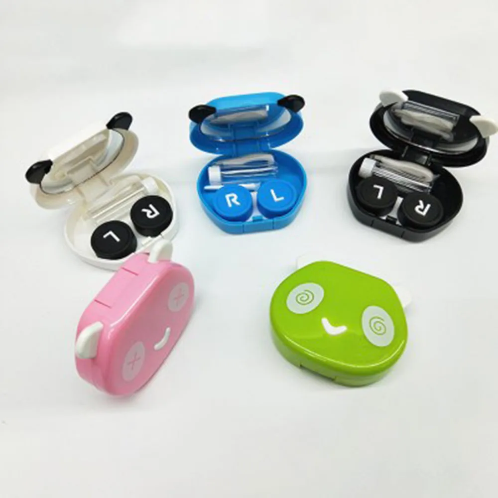 Из мультфильма Холодное сердце 1 шт. белая Цвет панда держатель Контактные линзы