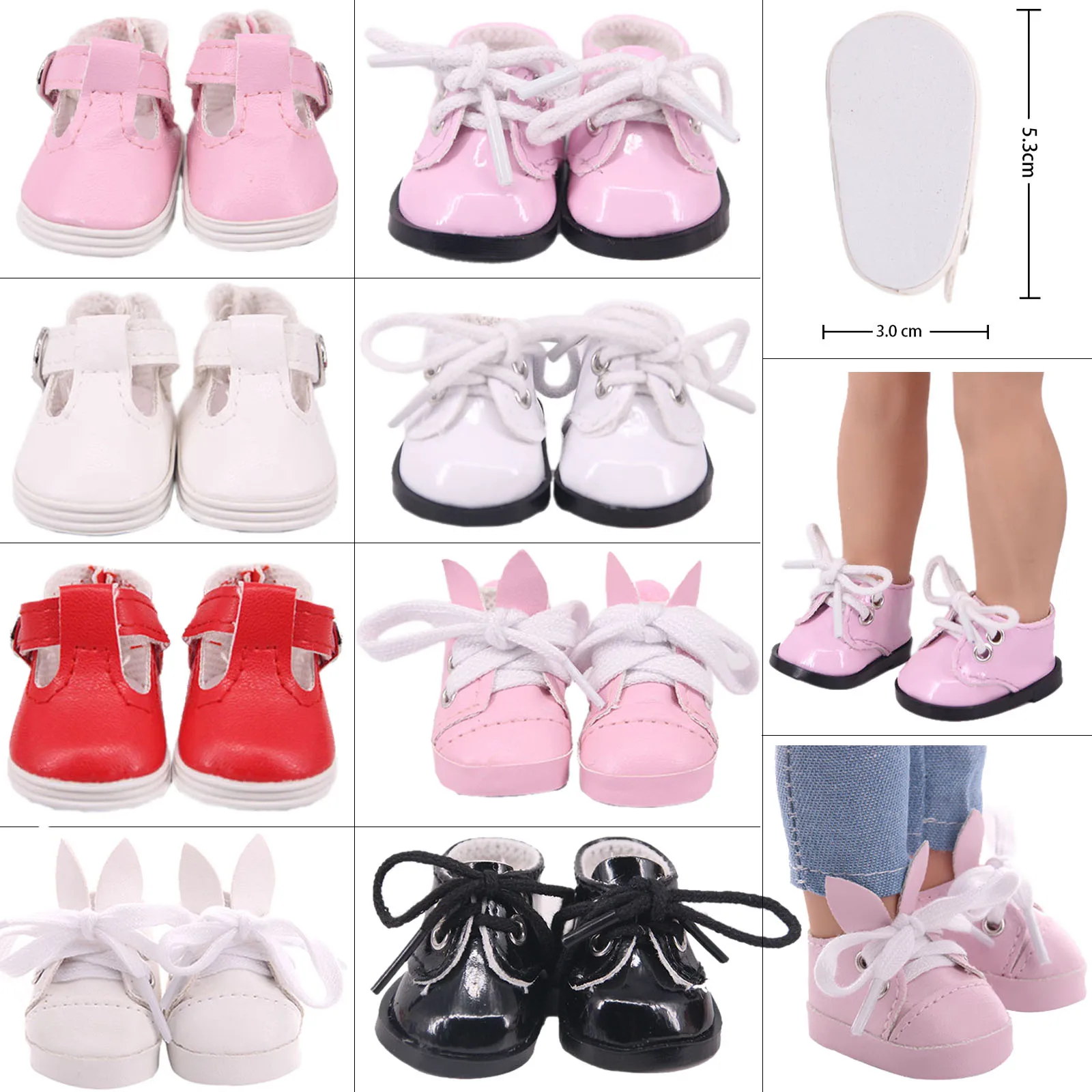 1/6 флейта 5 см кукольная обувь парусиновая мультяшная из ПУ для 14 дюймовых