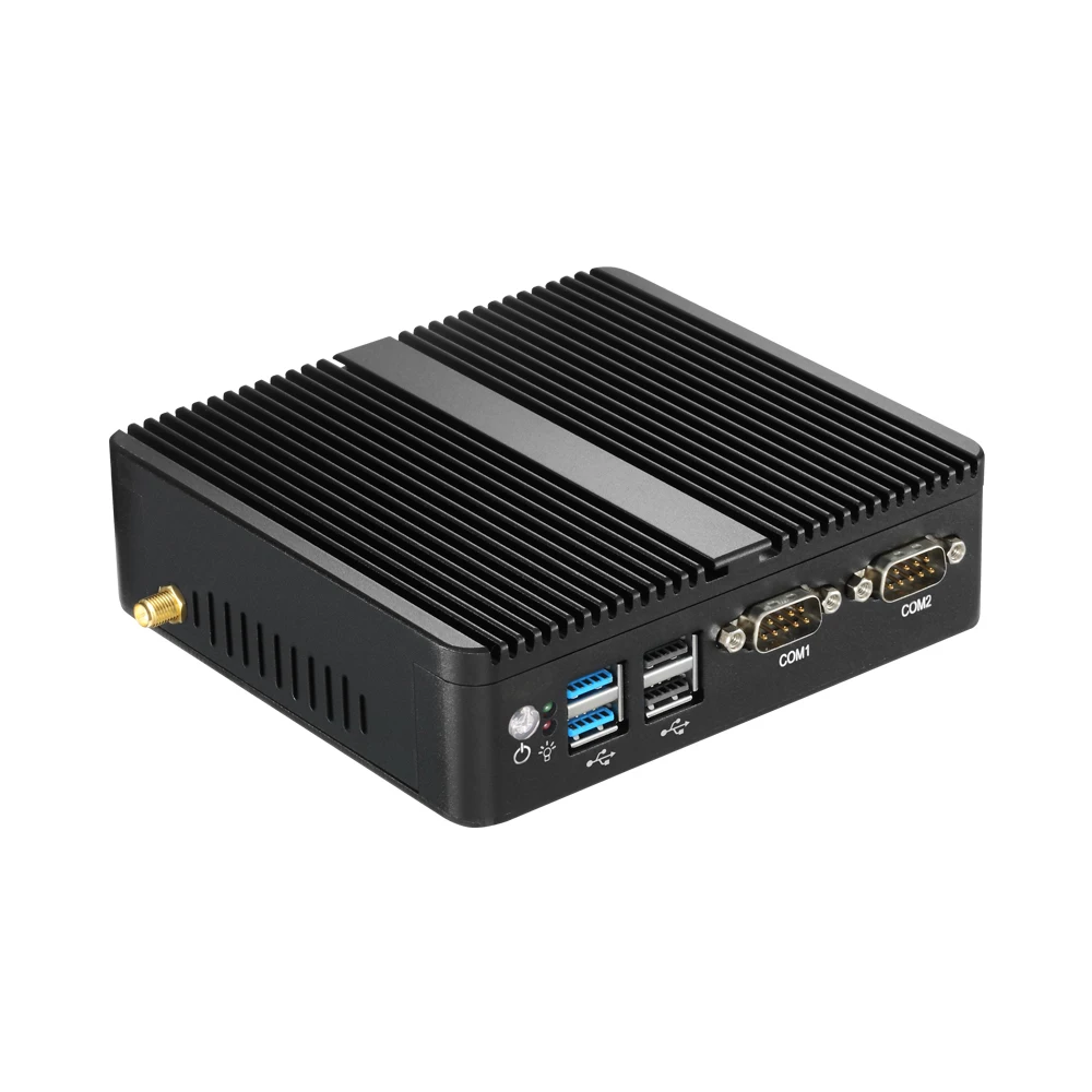 XCY безвентиляторный мини ПК Windows Dual LAN Gigabit Celeron J1900 J4105 3205U Core i5 4200U 2 COM WiFi HDMI Домашний