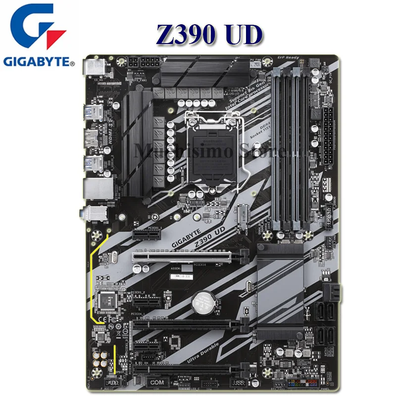 Verkaufen LGA 1151 Gigabyte Z390 UD Motherboard 9th-Generation I9 I7 I5 I3 DDR4 64GB M.2 PCI-E 3,0 HDMI-Kompatibel Desktop Mainboard ATX