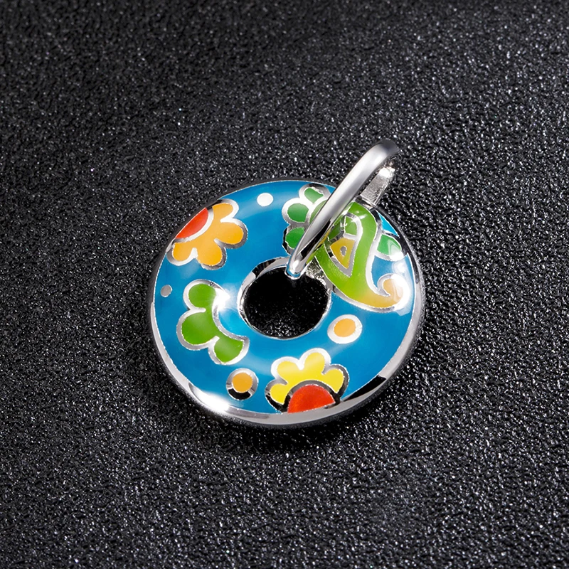 Женское жемчужное ожерелье с оранжевым цветком из чистого серебра 925 пробы