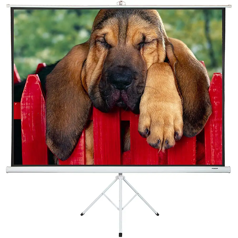 

Projector Screen with Stand 60 72 84 100 Inch Outdoor Matt White Projection Screen 16:9 HD Premium Wrinkle-Free Tripod Screen