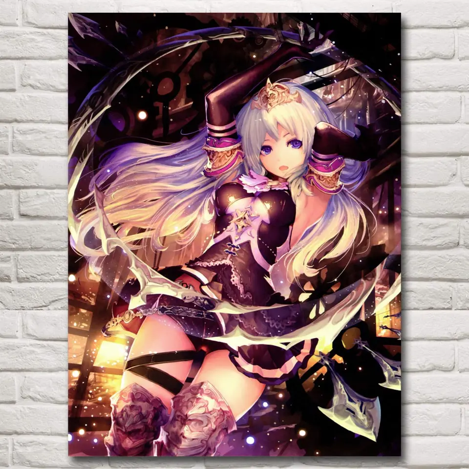 Shingeki No Bahamut Armor Аниме игры для девочек постеры и принты картины гостиной настенный