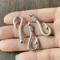 60pcs charm fishing hook pendant for jewelry making diy handmade necklace bracelet accessories ornaments wholesale free shipping