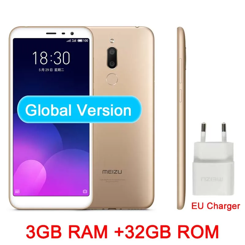 3G 32G Gold Глобальная версия MEIZU 6T MEILAN m6t 4G LTE 2 Гб ОЗУ мобильный телефон Восьмиядерный 5," HD ips 3300 мАч - Цвет: 3G 32G Gold