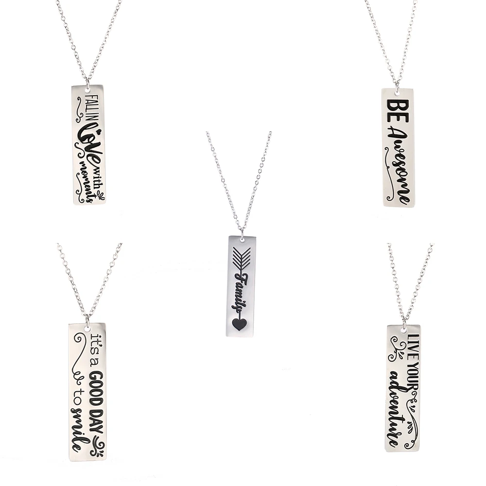 EUEAVAN 10 шт./партия цепочка Rolo семейная любовь потрясающая улыбка приключения